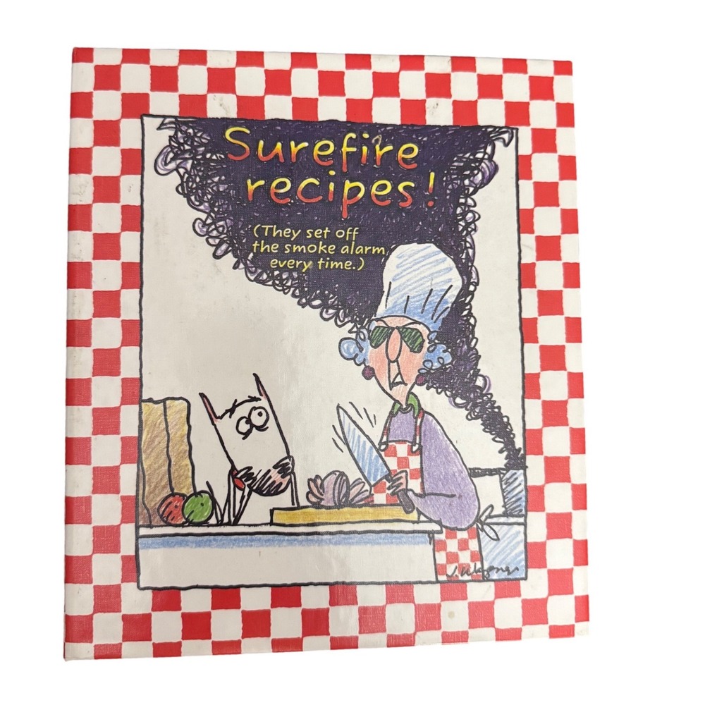 Vintage Maxine Shoebox Greetings Hallmark Recipe Binder Red Checkered